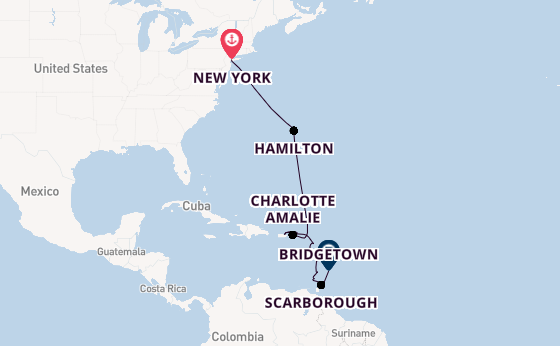 Caribbean from New York, USA with the Azamara Quest
