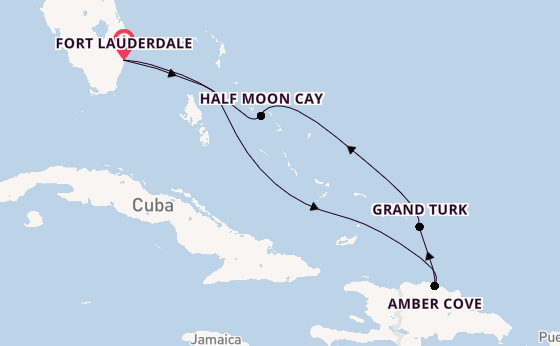 Caribbean vanaf Fort Lauderdale, Verenigde Staten met de Nieuw Statendam