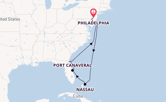 East Coast USA from Philadelphia, Pennsylvania, USA with the Norwegian Pearl