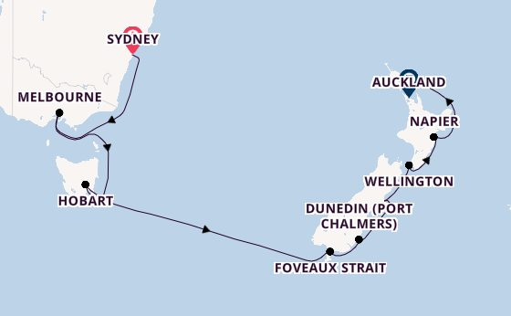 New Zealand from Sydney, Australia with the Viking Orion
