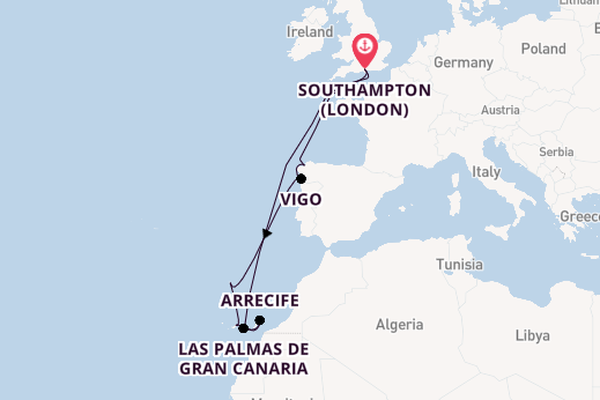 Canary Islands from Southampton, England with the Sky Princess 