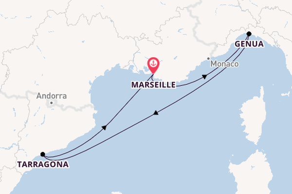 Westliches Mittelmeer ab Marseille, Frankreich auf der MSC Euribia