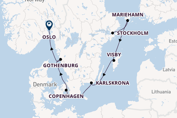 Norway from Stockholm, Sweden with the Viking Vela