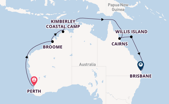 Australië vanaf Perth, Australië met de Sapphire Princess