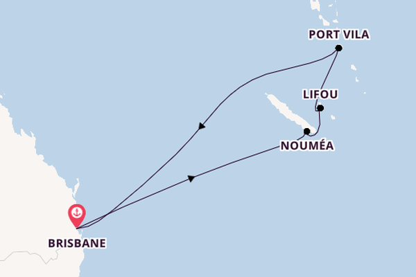 South Pacific from Brisbane, Australia with the Carnival Encounter