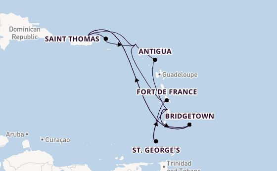 Caribbean from San Juan, Puerto Rico with the Crown Princess