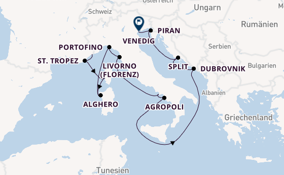 Westliches Mittelmeer ab Monte-Carlo, Monaco auf der Silver Ray