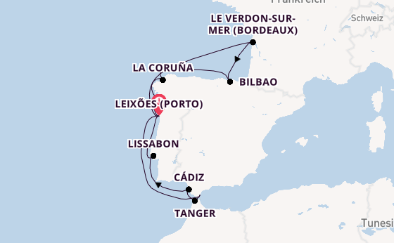 Portugal ab Leixões (Porto), Portugal auf der Mein Schiff 6