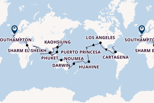 World Cruise from Miami, Florida with the Vista