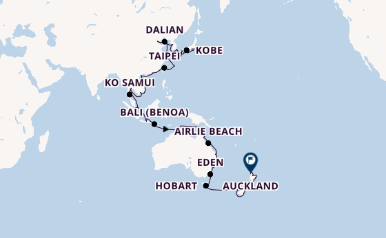 Australia and New Zealand from Tokyo, Japan with the Azamara Pursuit