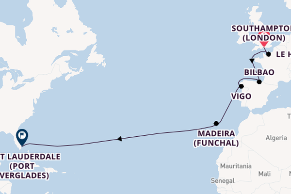 Transatlantic & Repositioning from Southampton, England with the Emerald Princess