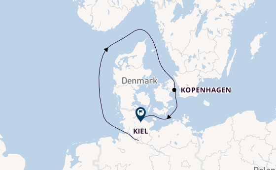Europa vanaf Hamburg, Duitsland met de Mein Schiff Flow
