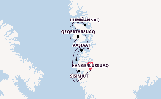 Arktis ab Kangerlussuaq, Grönland auf der MS Hamburg