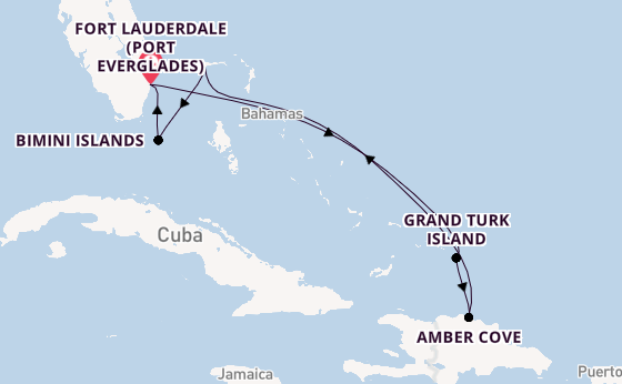 Caribbean from Fort Lauderdale (Port Everglades), Florida, USA with the Star Princess