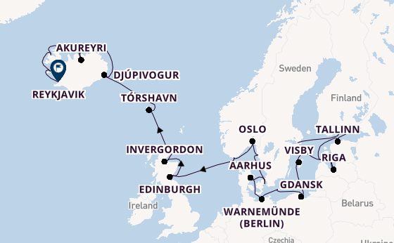 Arctic Ocean from Stockholm, Sweden with the Marina