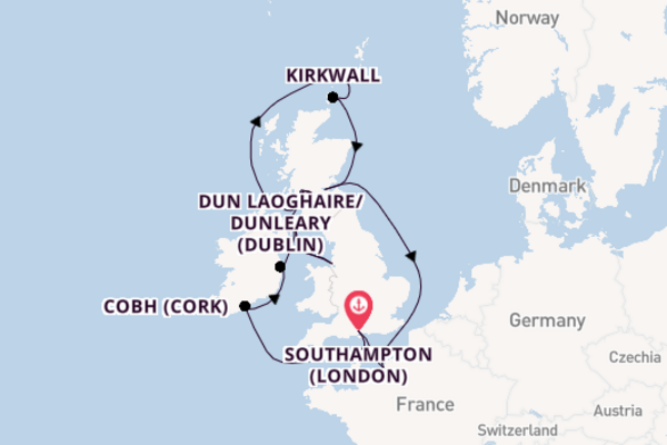 British Isles from Southampton (London), England, United Kingdom with the Regal Princess