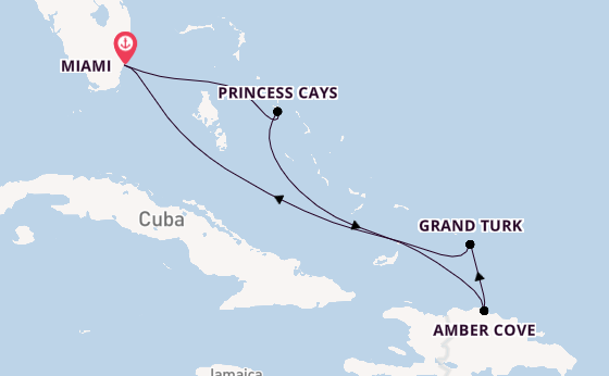 Caribbean vanaf Miami, Verenigde Staten met de Regal Princess