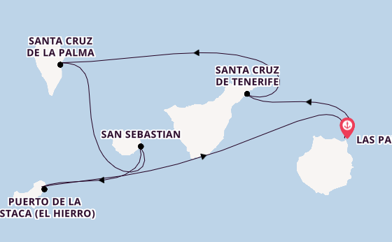 Kanarische Inseln ab Las Palmas, Gran Canaria auf der SEA CLOUD II