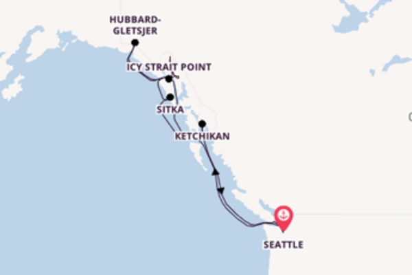 10daagse cruise naar Hubbard-Gletsjer