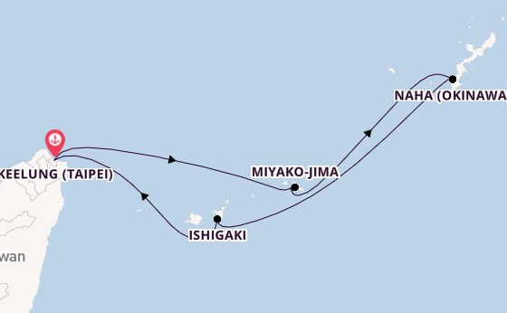 East Asia from Keelung (Taipei), Taiwan with the MSC Bellissima