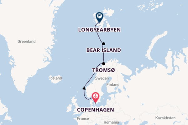 Norway from Copenhagen, Denmark with the Silver Endeavour