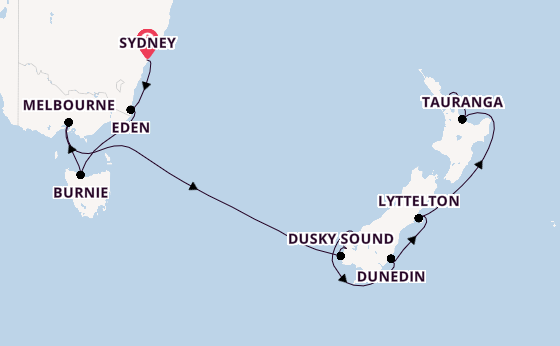 Norwegian Spirit - Sydney-Erlebnis & Neuseeland-Kreuzfahrt mit Fjorden & wunderschönen Küsten
