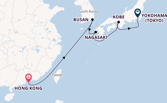 Japan from Hong Kong, China with the Spectrum of the Seas