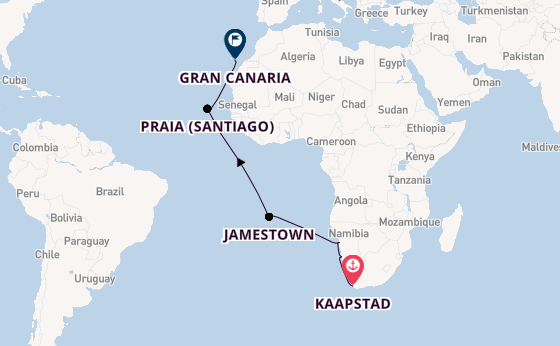 Zuidelijk Afrika vanaf Kaapstad, Zuid-Afrika met de Azamara Onward