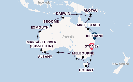 Australia from Sydney, Australia with the Seabourn Quest