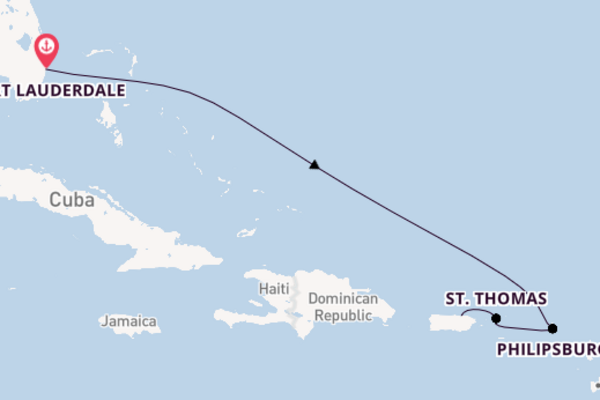 Oostelijke Caraïben vanaf Fort Lauderdale, Verenigde Staten met de Radiance of the Seas