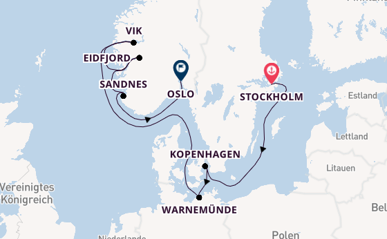 Norwegen ab Stockholm, Schweden auf der MSC Magnifica