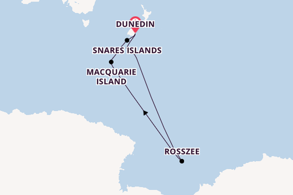 Australië en Nieuw-Zeeland vanaf Dunedin, Nieuw-Zeeland met de Le Soléal