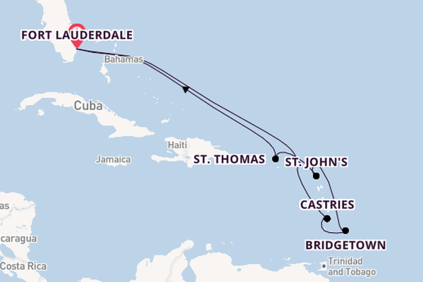 Caribbean vanaf Fort Lauderdale, Verenigde Staten met de Celebrity Ascent