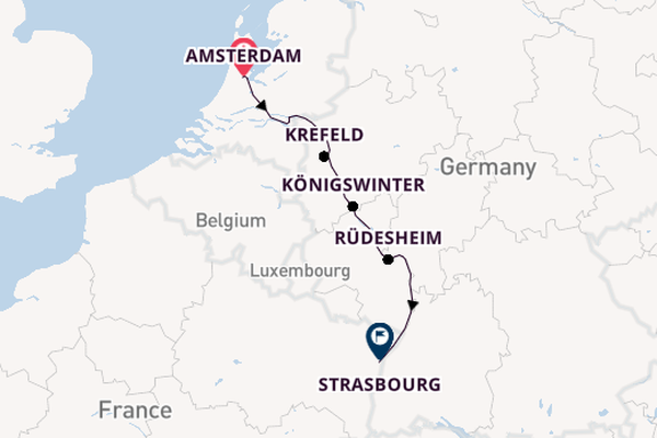 Rhine River, Europe from Amsterdam, Netherlands with the Gerard Schmitter