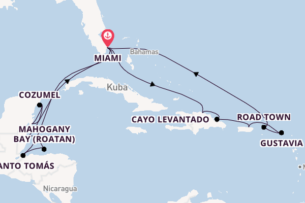 Westliche Karibik ab Miami, Florida, USA auf der EXPLORA I