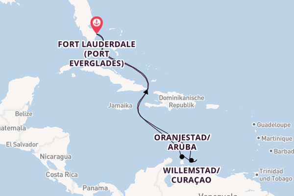 Südliche Karibik ab Fort Lauderdale (Port Everglades), USA auf der Nieuw Amsterdam
