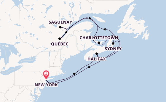 USA Ostküste ab New York auf der Queen Mary 2