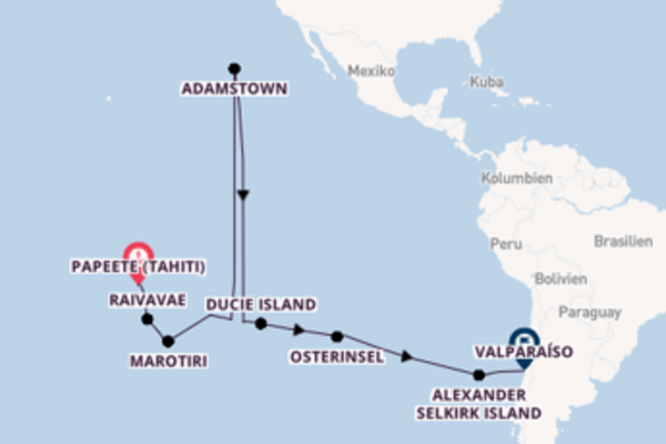 Spannende Kreuzfahrt über Ducie Island ab Papeete (Tahiti)