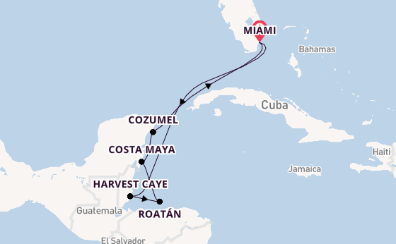 Westelijke Caraïben vanaf Miami, Verenigde Staten met de Norwegian Aura