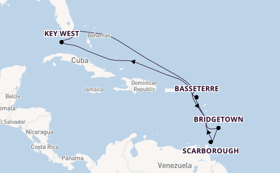 Caribbean from Fort Lauderdale (Port Everglades), Florida with the Nieuw Amsterdam