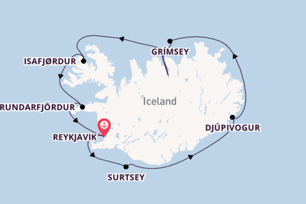 Arctica vanaf Reykjavik, IJsland met de L'Austral