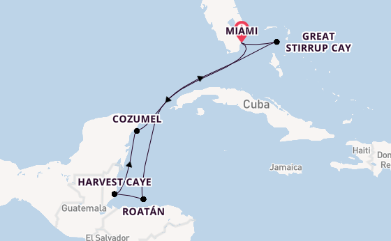 Caribbean vanaf Miami, Verenigde Staten met de Norwegian Luna