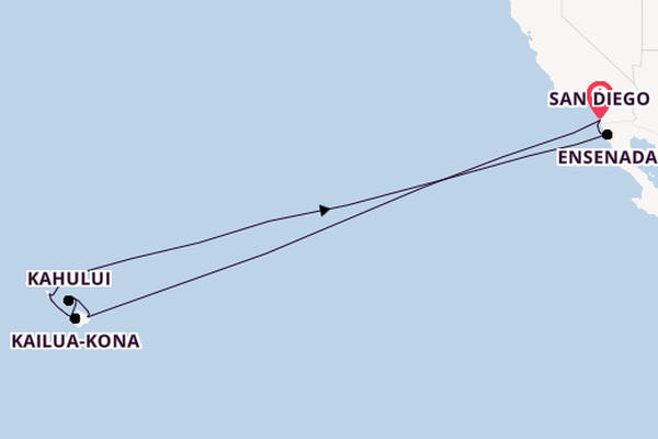 Polynesië vanaf San Diego, Verenigde Staten met de Zaandam