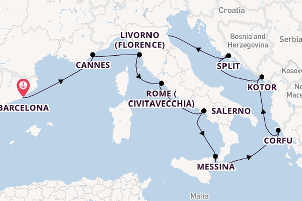 ALL INCLUSIVE Sicily, Greece & Croatia To Venice