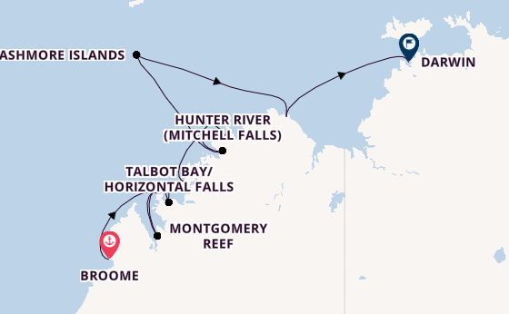 Australien ab Broome, Australien auf der Seabourn Pursuit