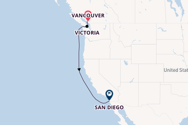 West Coast USA from Vancouver, British Columbia with the Disney Wonder