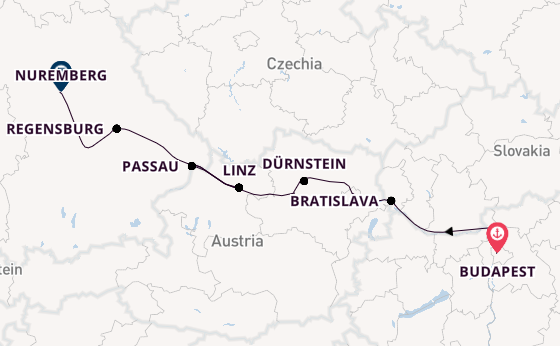 Danube from Budapest, Hungary with the AmaReina