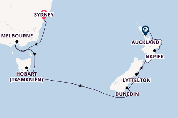Australien und Neuseeland ab Sydney auf der Marina