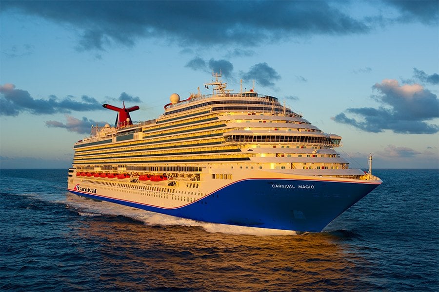 at sea