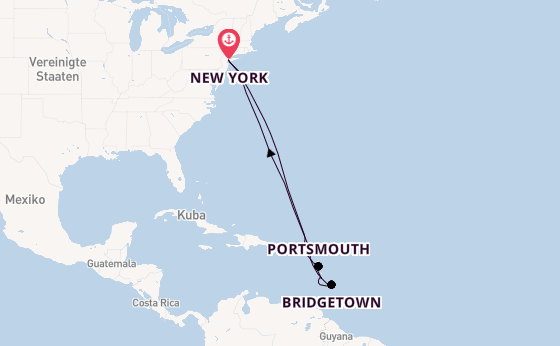 Karibik ab New York auf der Queen Mary 2